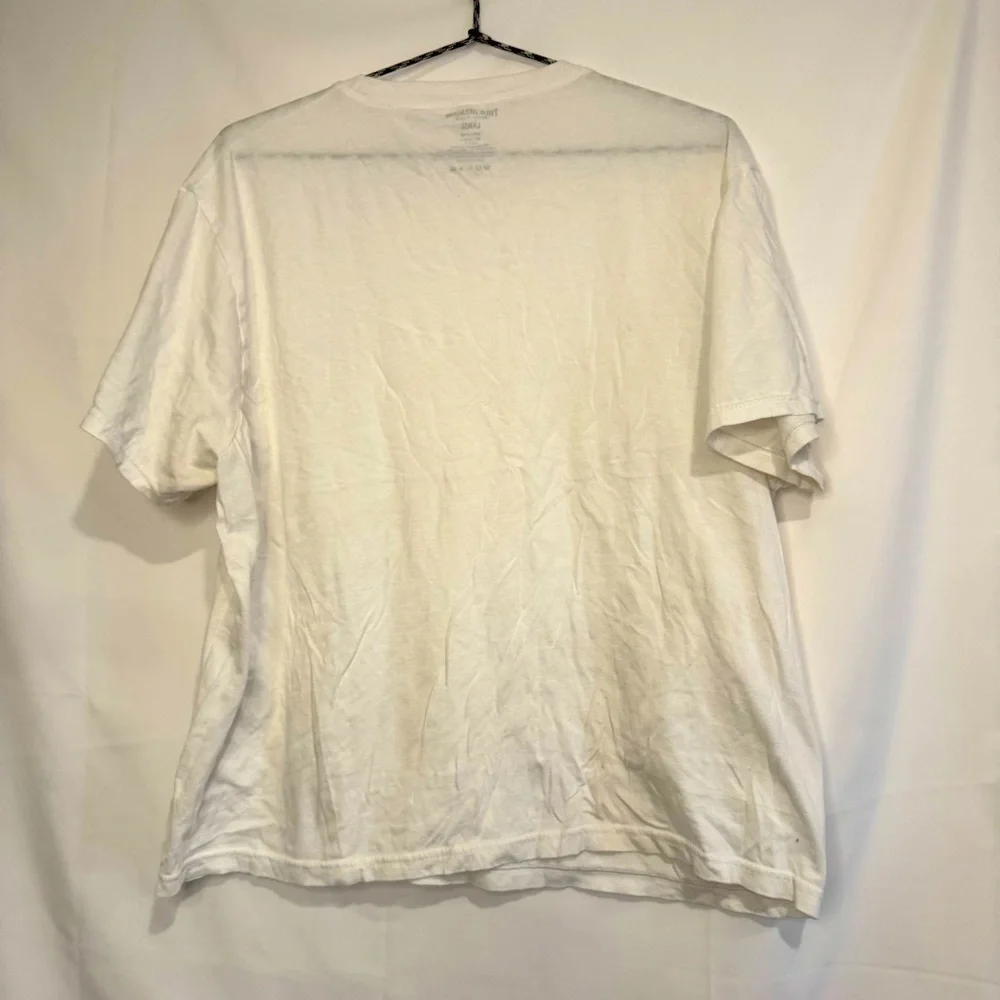 True Religion White Cotton Crew Neck T-shirt Size Large w/logo